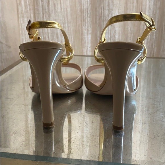 MiuMiu Nude Slingback Heels. Size 38 - Picture 6 of 8